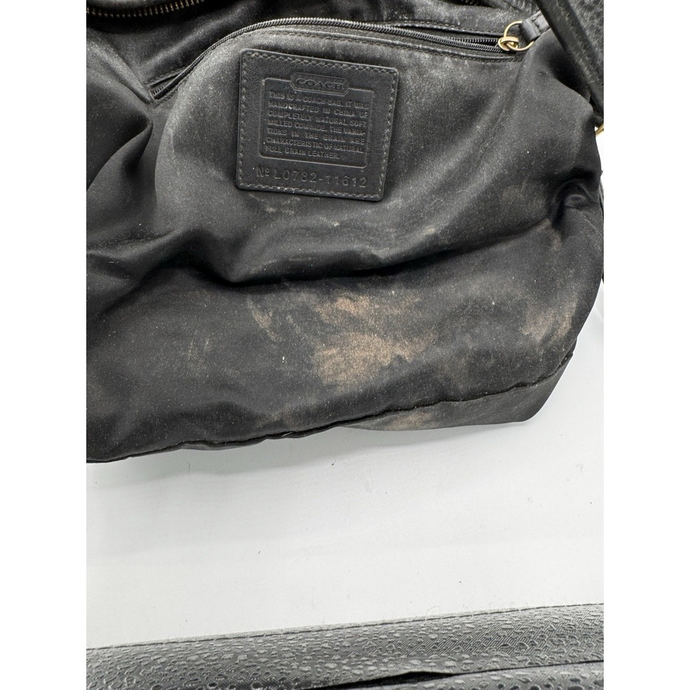 COACH Ergo Leather Tote Bag Black Grained Leather Handbag Authentic GC PT3 - Picture 9 of 9
